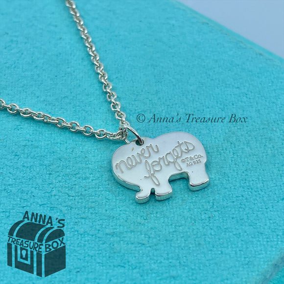 Tiffany & Co. 925 Silver Elephant Never Forgets 18