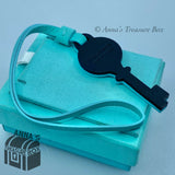 Tiffany & Co. LARGE Calfskin Leather RTT Key Bag Charm Tag (Box, pch, rbbn)