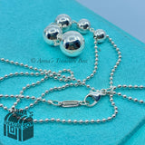 Tiffany & Co. 925 Silver HardWear Graduated Ball Dangle 18" Bead Necklace (pch)