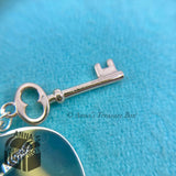 Tiffany & Co. 925 Silver RTT Heart Tag Rubedo Metal Key Charm 18" Necklace (pch)