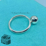 Tiffany & Co. 925 Silver 8mm HardWear Ball Ring Sz. 5.5 (box, pouch, rbbn)