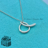 Tiffany & Co. 925 Silver Elsa Peretti Alphabet Letter 'A' 16" Necklace (pouch)