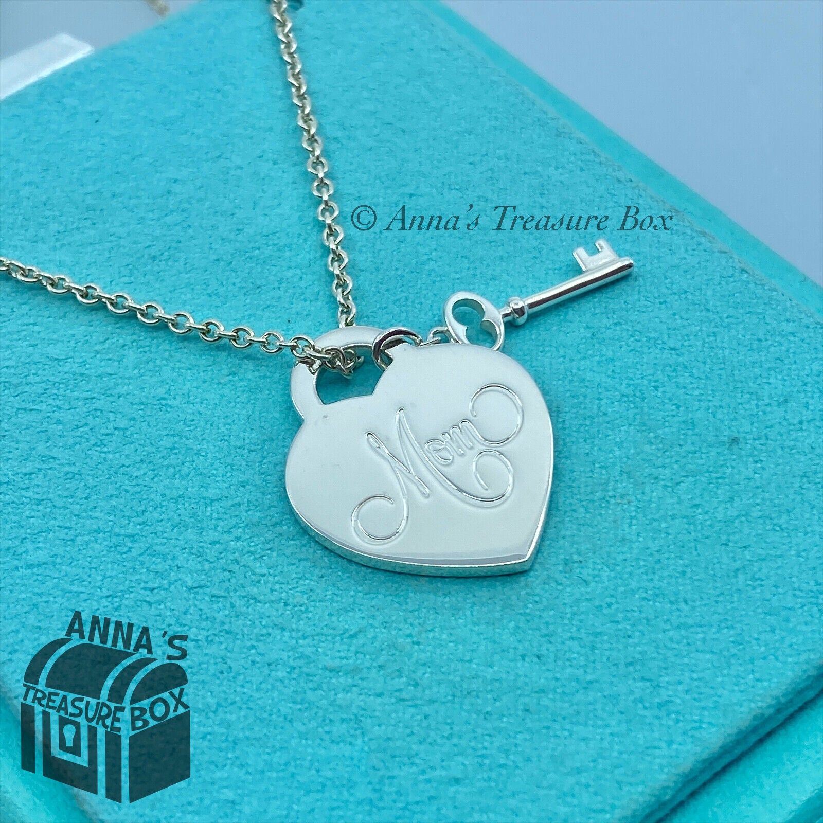 Tiffany & Co. 925 Silver Mom Heart Key 18