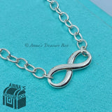 Tiffany & Co. 925 Silver Large Link Infinity 18" Necklace (box + pouch)