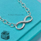 Tiffany & Co. 925 Silver Large Link Infinity 18" Necklace (box + pouch)