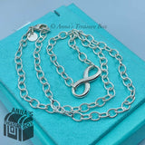 Tiffany & Co. 925 Silver Large Link Infinity 18" Necklace (box + pouch)