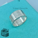 Tiffany & Co. 925 Silver Wide Notes 7th Ave Ring Sz. 8 (pouch)