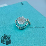 Tiffany & Co. 925 Silver Blue Enamel Ribbon Cupcake Charm (box, pch, ribbon)