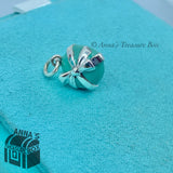 Tiffany & Co. 925 Silver Blue Enamel Ribbon Cupcake Charm (box, pch, ribbon)