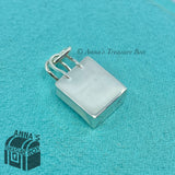Tiffany & Co. 925 Silver Shopping Bag Charm Pendant (box + pouch)