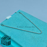 Tiffany & Co. 925 Silver 1mm beaded 18" Necklace (pouch)