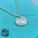 Tiffany & Co. 925 Silver Notes Letter 'K' Round Charm 18" Necklace (pouch)