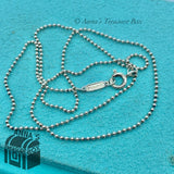 Tiffany & Co. 925 Silver 1mm beaded 18" Necklace (pouch)