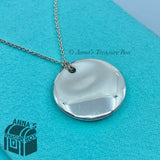 Tiffany & Co. 925 Silver Peretti Round Disc Pendant 16" Necklace (pouch)