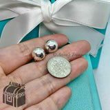 Tiffany & Co. 925 Silver Hardwear Bead Ball 10mm Earrings (pouch)