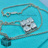 Tiffany & Co. 925 Silver Paloma Picasso Hammered Flower 16" Necklace (pouch)