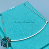 Tiffany & Co. 925 Silver LARGE Smile Necklace 16"-18" Necklace (bx, pouch, ribn)
