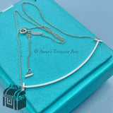 Tiffany & Co. 925 Silver LARGE Smile Necklace 16"-18" Necklace (bx, pouch, ribn)
