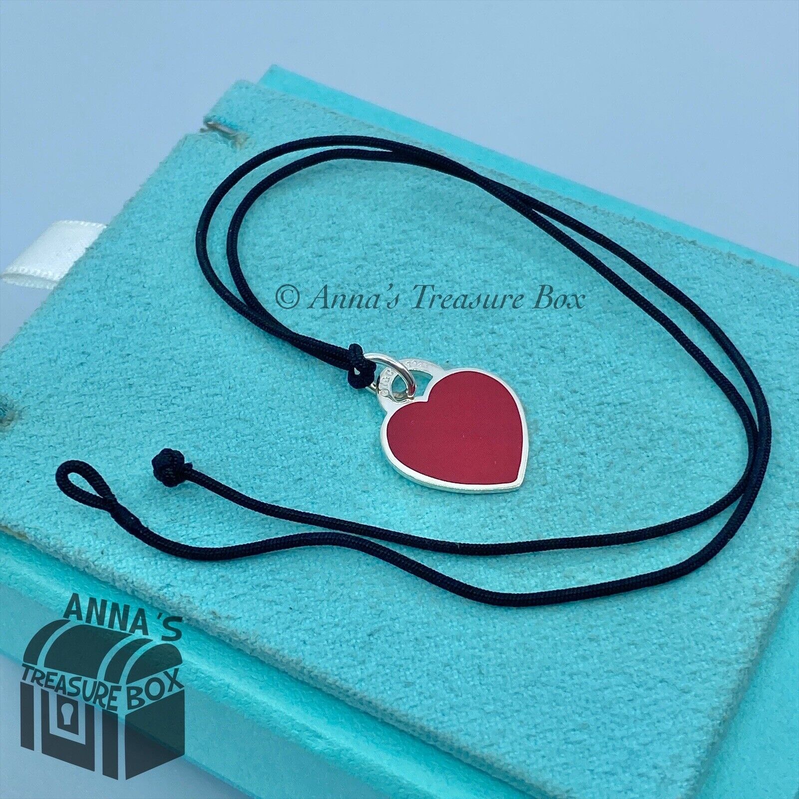Return to Tiffany™ Red Double Heart Tag Pendant in Silver with a Diamond,  Mini | Tiffany & Co.