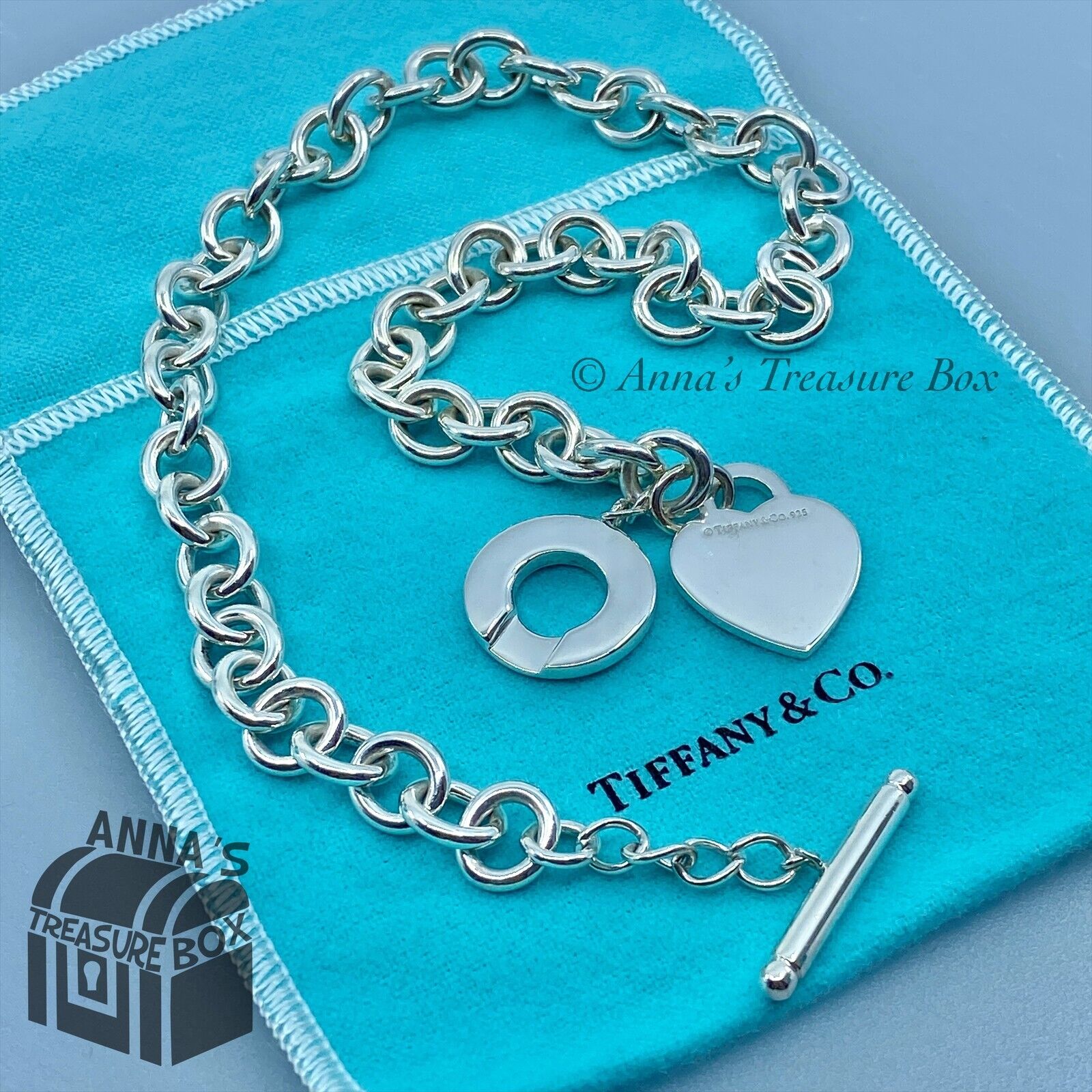 Tiffany & Co., Jewelry, Original Tiffany Co Heart Tag Toggle Necklace