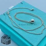 Tiffany & Co. 925 Silver 7mm Hardwear Ball 16-18" Necklace (box, pouch, ribbon)