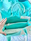 Tiffany & Co. XL Color Block Tote Crossbody Leather Bag (Box, Pouch, Ribbon)