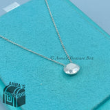 Tiffany & Co. 925 Silver Elsa Peretti 2 Carat Faceted Pendant 18" Necklace (Pch)