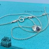 Tiffany & Co. 925 Silver Elsa Peretti 2 Carat Faceted Pendant 18" Necklace (Pch)