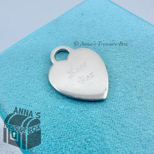Tiffany & Co. 925 Silver "Love You" Engraved Heart Tag