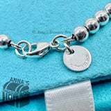 Tiffany & Co. 925 Silver 4mm Mini RTT Diamond Heart 6.75" Bracelet(Bx, pch, rbn)