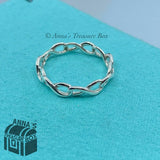 Tiffany & Co. 925 Silver Multi Infinity Ring Band Sz. 7 (pouch)