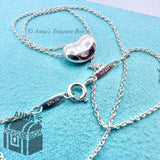 Tiffany & Co. 925 Silver Elsa Peretti 12mm Bean 16" Necklace New Version (box)