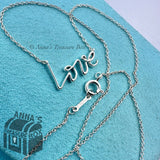 Tiffany & Co. 925 Silver Paloma Picasso LOVE Graffiti 16" Necklace (box)