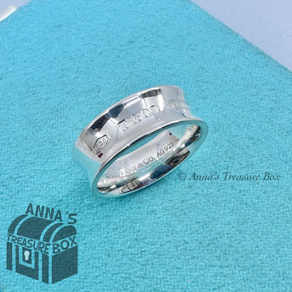 Tiffany & Co. 925 Silver 1837 Medium Concave Ring Sz. 7 New Version (box)