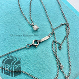 Tiffany & Co. Pt950 Platinum Solitaire 0.12ct Diamond Pendant Necklace (boxset)