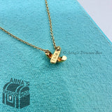 Tiffany & Co. 18K Yellow Gold Signature X Kiss Pendant 16" Necklace (boxset)