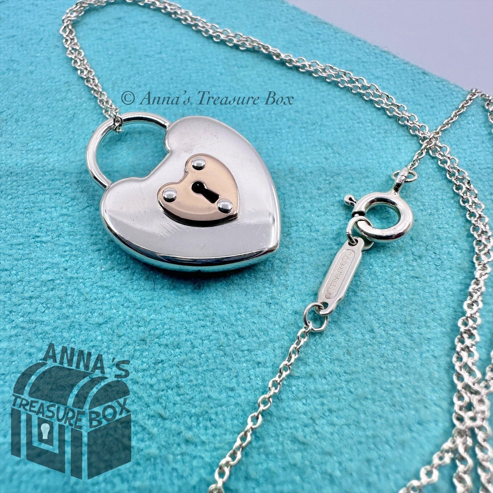 Tiffany & Co. Heart Lock Charm Silver Pendant Necklace Tiffany & Co.