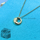 Tiffany & Co. Peretti 18K Yellow Gold Mini Eternal Circle 15" Necklace (boxset)