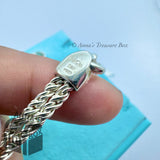 Tiffany & Co. 925 Silver Double Rope Love Knot 7.5" Bracelet (box, pouch, ribbon