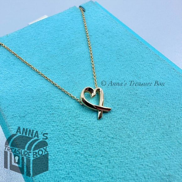 Tiffany & Co. 18K Rose Gold SMALL Loving Heart 16