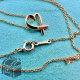 Tiffany & Co. 18K Rose Gold SMALL Loving Heart 16" Necklace (bx, insert, rbn)
