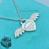 Tiffany & Co. 925 Silver RTT Angel Charm 20” Necklace (Box, Pouch, Ribbon)