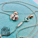 Return To Tiffany & Co. 925 Silver 18K Gold Ladybug 16-18" Necklace (bx, pch, rb