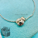 Tiffany & Co. 925 Silver 18K Gold Ladybug 6.5-7" Adjustable Bracelet (boxset)
