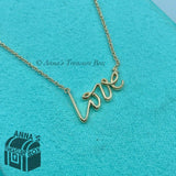 Tiffany & Co. 18K Rose Gold Paloma Picasso LOVE Graffiti 16" Necklace (Boxset)