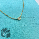 Tiffany & Co. 18K Yellow Gold 0.08ct Diamond by The Yard 16" Necklace (bx, rbn)