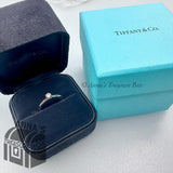 Tiffany & Co. Knife Edge PT950 0.19ct Diamond Engagement Ring Size 6.75 (boxset)