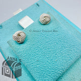 Tiffany & Co. 925 Silver 10mm Mesh Twist Love Knot Earrings Stud (pouch)