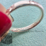 Tiffany & Co. 925 Silver Picasso Red Enamel Love Ring Size 6.25 (pouch)