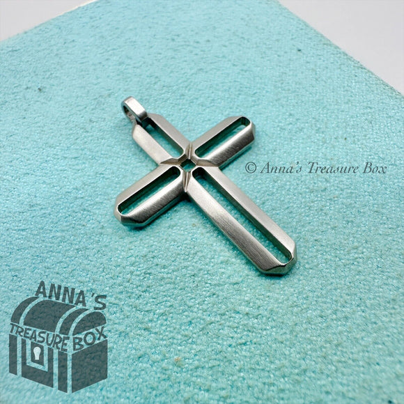 Tiffany & Co. Paloma Picasso Stainless Steel Zellige Cross Pendant (pouch)